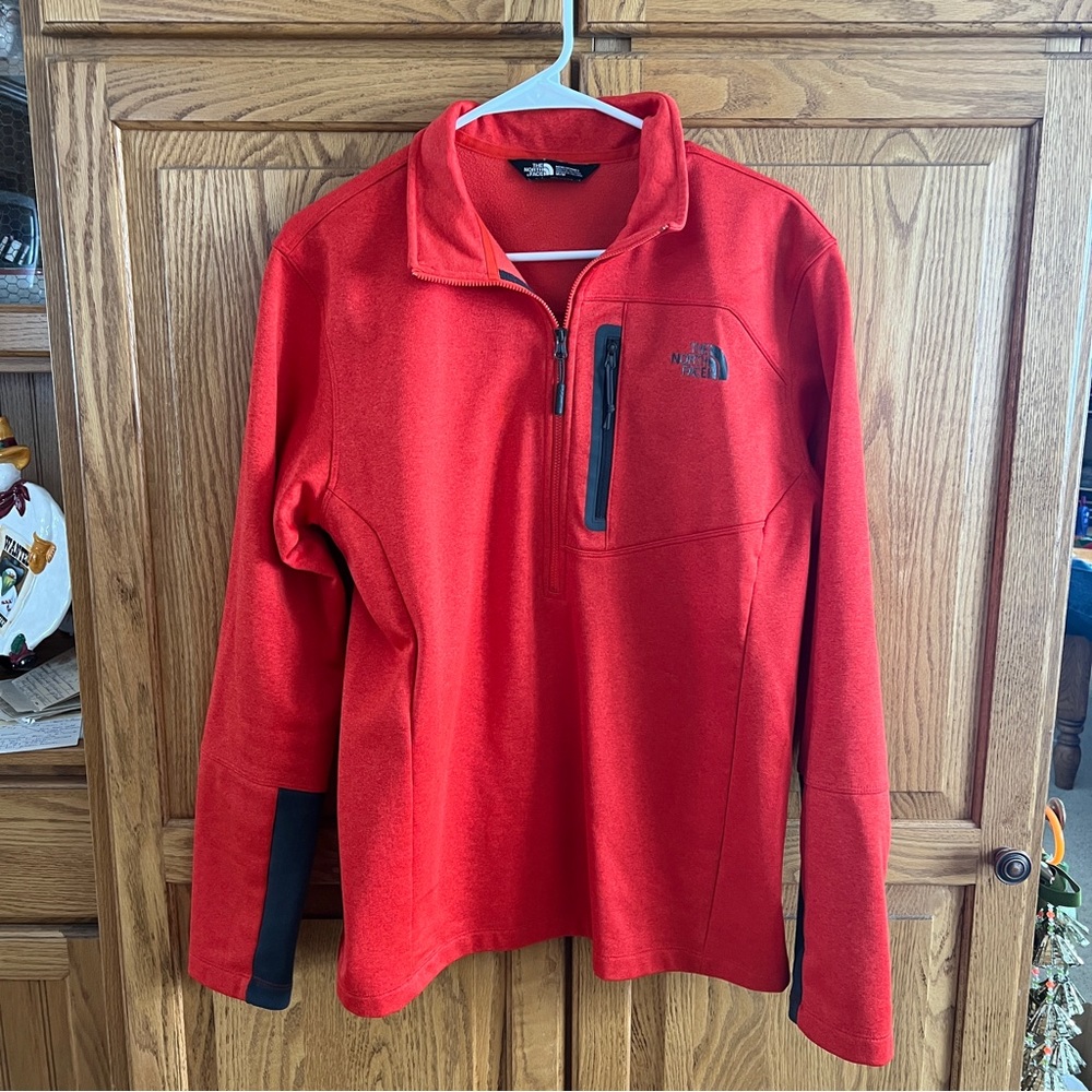 North Face Orange Half Zip